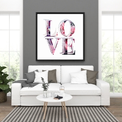 Framed 36 x 36 - Love bloom