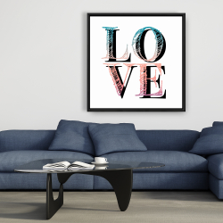Framed 36 x 36 - Colorful love