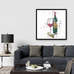 Encadré 36 x 36 - Bouteille de vin rouge