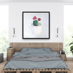 Framed 36 x 36 - Mini cactus in a cup