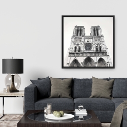 Framed 36 x 36 - Notre-dame de paris cathedral