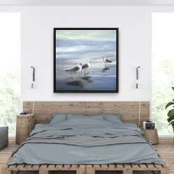 Framed 36 x 36 - Three gulls
