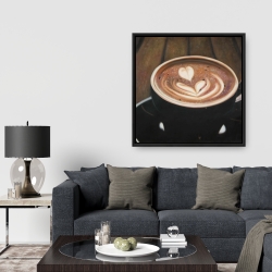 Framed 36 x 36 - Artistic cappuccino