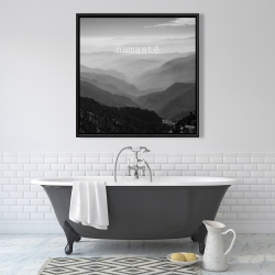 Encadré 36 x 36 - Namasté monochrome