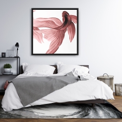 Encadré 36 x 36 - Poissons betta rouge