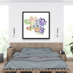 Encadré 36 x 36 - Paisley aquarelle