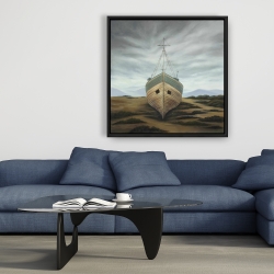 Framed 36 x 36 - Boat