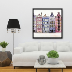 Encadré 36 x 36 - Vieilles maisons historiques d'amsterdam