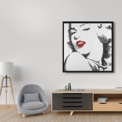 Framed 36 x 36 - Marilyn monroe outline style