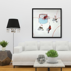 Framed 36 x 36 - Eventful hockey game