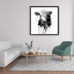 Framed 36 x 36 - Jersey cow