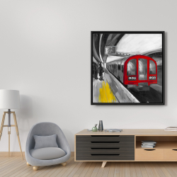 Framed 36 x 36 - Waiting subway