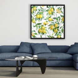 Framed 36 x 36 - Lemon pattern