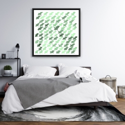 Encadré 36 x 36 - Motif de x vert