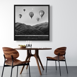 Framed 36 x 36 - Air balloon landscape