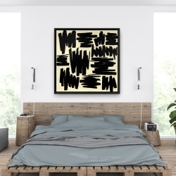 Framed 36 x 36 - Deconstructed stripes