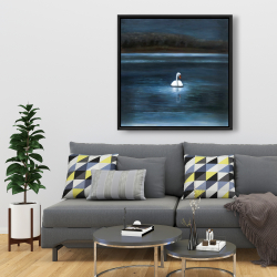 Encadré 36 x 36 - Magnifique cygne