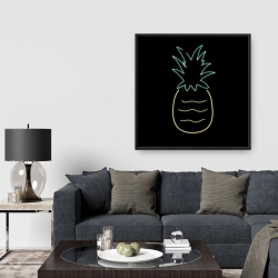Encadré 36 x 36 - Ananas néon