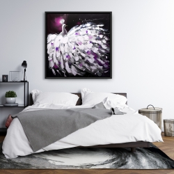 Encadré 36 x 36 - Paon violet