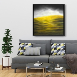 Framed 36 x 36 - Yellow hill