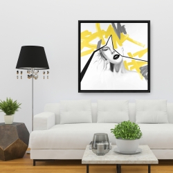 Encadré 36 x 36 - Femme au trait jaune