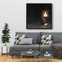 Framed 36 x 36 - Discreet cat