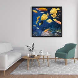 Framed 36 x 36 - Fish under the sea