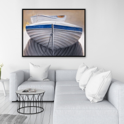 Framed 36 x 48 - Two canoe boats