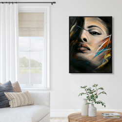 Framed 36 x 48 - Abstract woman portrait