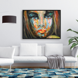 Encadré 36 x 48 - Portrait coloré de femme