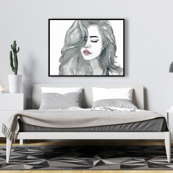 Framed 36 x 48 - Beautiful female hair