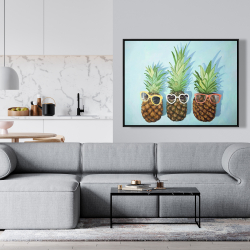 Framed 36 x 48 - Summer pineapples