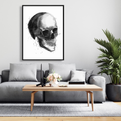 Encadré 36 x 48 - Crâne noir et blanc