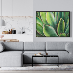 Encadré 36 x 48 - Plante d'agave à l'aquarelle