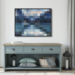 Encadré 36 x 48 - Paysage montagneux pixelisé