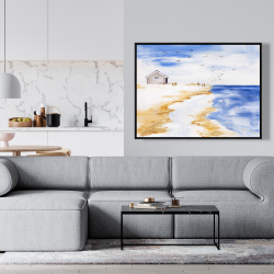 Encadré 36 x 48 - Maison sur la plage