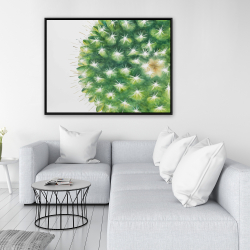 Encadré 36 x 48 - Mini cactus à l'aquarelle