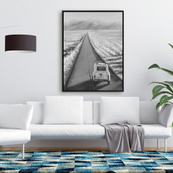 Framed 36 x 48 - Car on the road