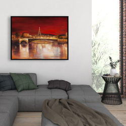 Framed 36 x 48 - Paris by red dawn