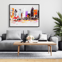 Encadré 36 x 48 - Ville abstraites aux couleurs vives