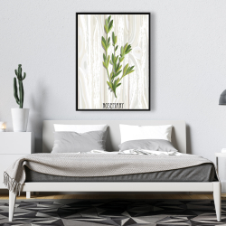 Encadré 36 x 48 - Romarin sur bois