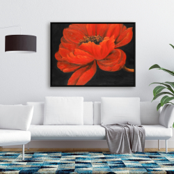 Framed 36 x 48 - Red petal flower