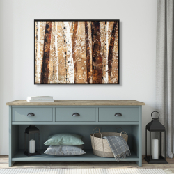 Framed 36 x 48 - Tree trunks