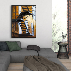 Encadré 36 x 48 - Sortie d'un appartement de new york