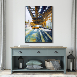 Encadré 36 x 48 - Voitures sous le pont