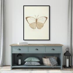 Framed 36 x 48 - Sepia butterflies