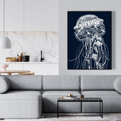 Encadré 36 x 48 -  illustration détaillée d'une méduse