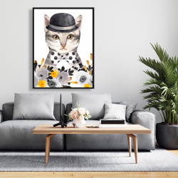 Framed 36 x 48 - Chic cat