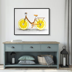 Framed 36 x 48 - Lemon wheel bike