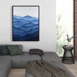 Framed 36 x 48 - Dark calm ocean waves